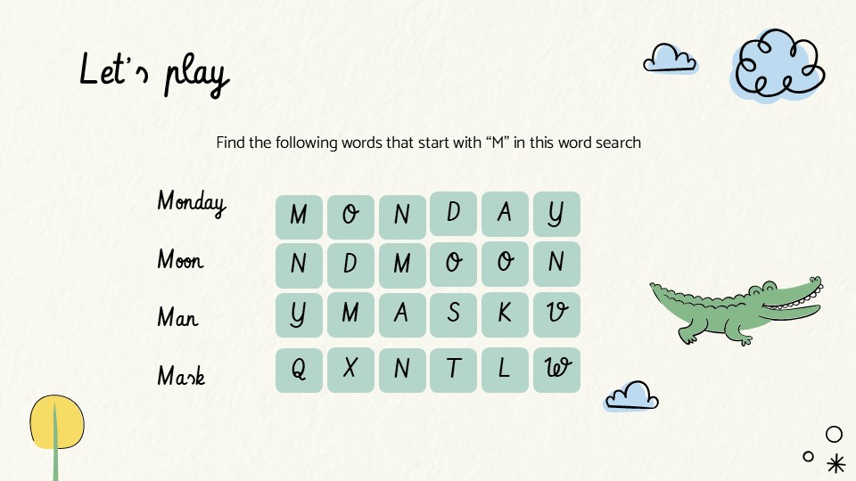 Learning the Days of the Week PowerPoint Template 14