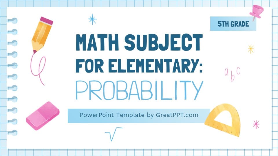 Math Subject for Elementary PowerPoint Tempalte - 5th Grade 1