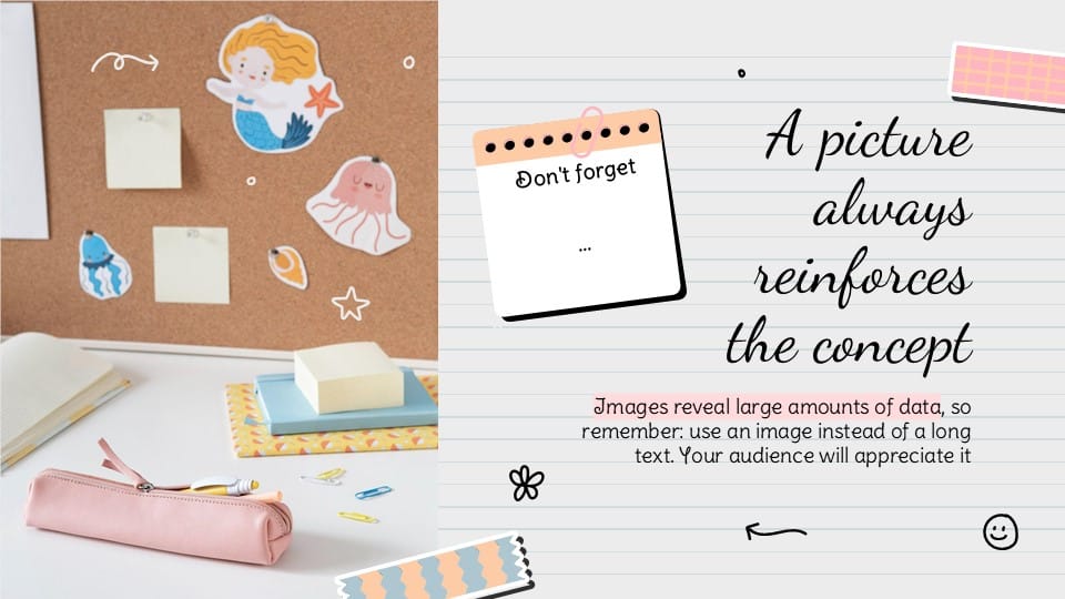 Pretty Aesthetic Notes for School PowerPoint Template 15