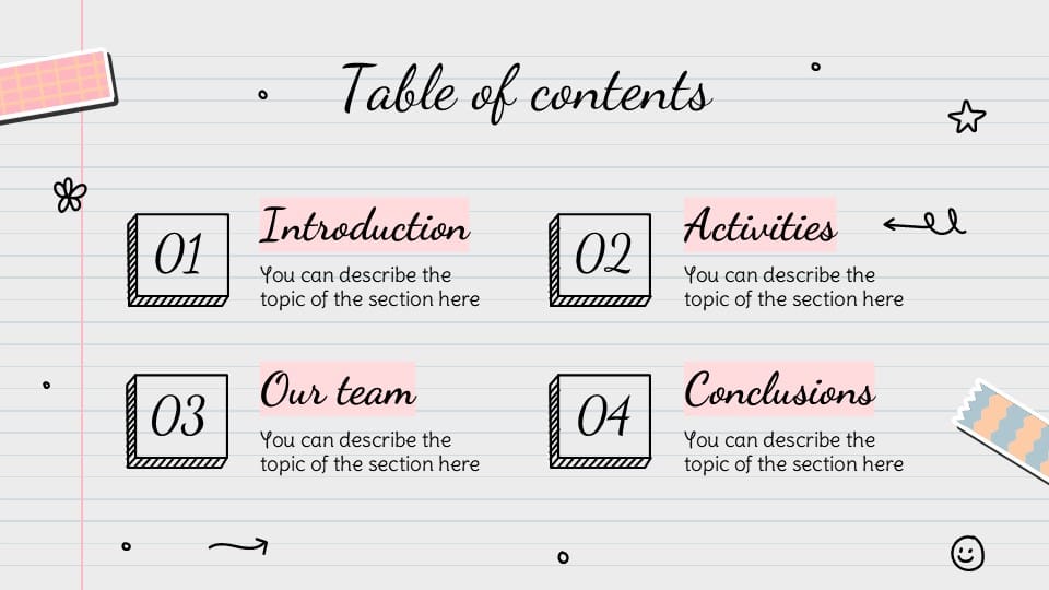 Pretty Aesthetic Notes for School PowerPoint Template 2