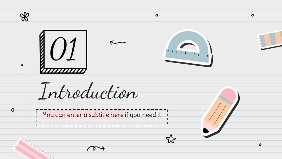 Pretty Aesthetic Notes for School PowerPoint Template 4