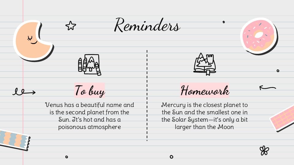 Pretty Aesthetic Notes for School PowerPoint Template 6