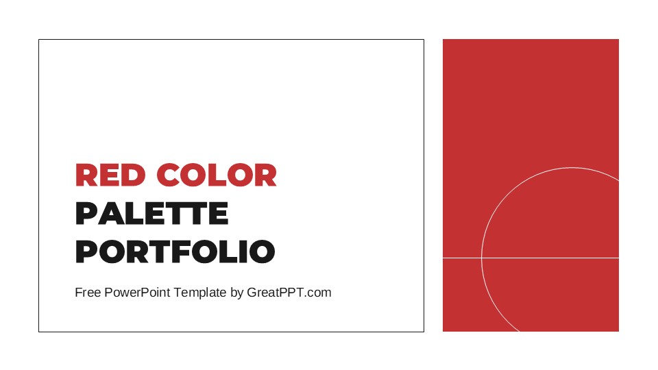 Red Color Palette Portfolio Presentation Template 1