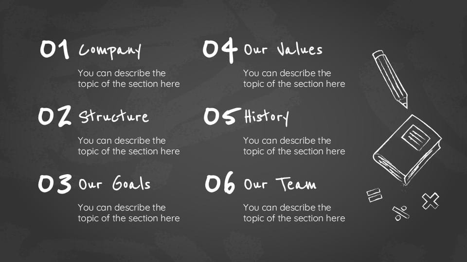 Simple Blackboard PowerPoint Background 3