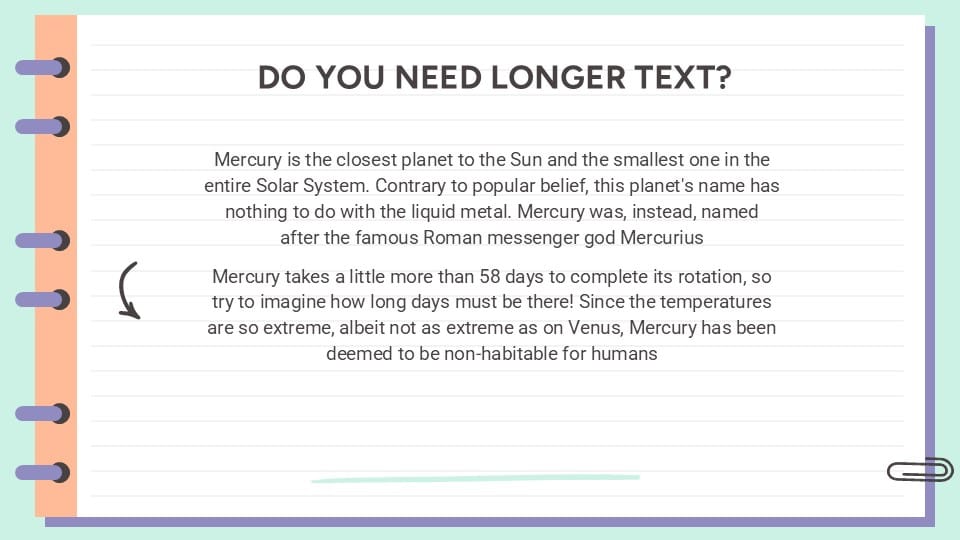 Spiral Notebook Lesson PowerPoint Template 4
