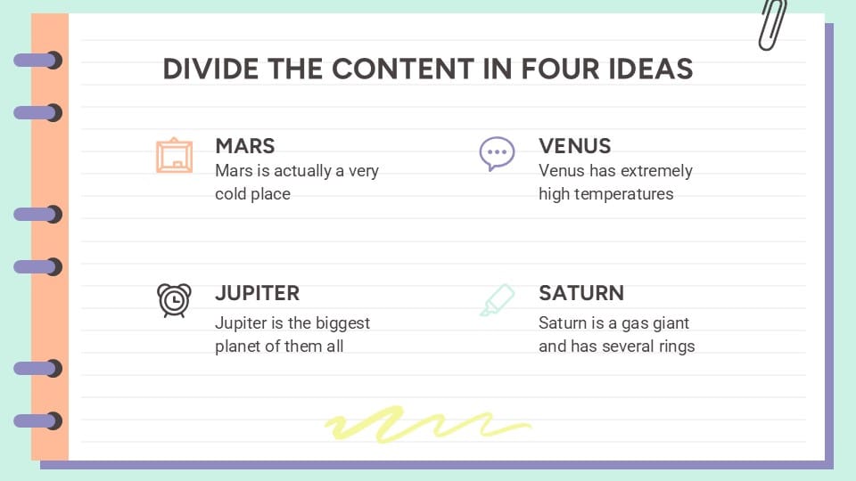 Spiral Notebook Lesson PowerPoint Template 8