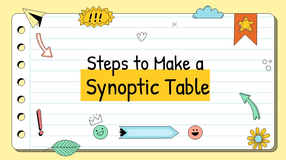 Steps To Make A Synoptic Table Powerpoint Template 1