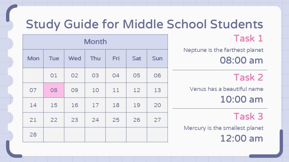Study Guide for Middle School Students Infographics 7