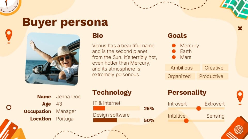 Travel Itinerary Blog Social Media Strategy PowerPoint Template 16