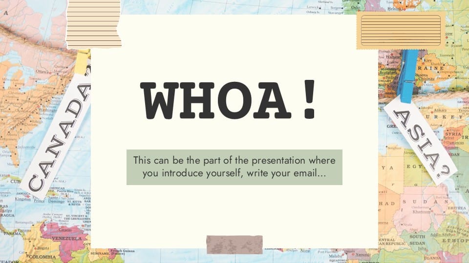 Travel Plan Scrapbook Style PowerPoint Template 3