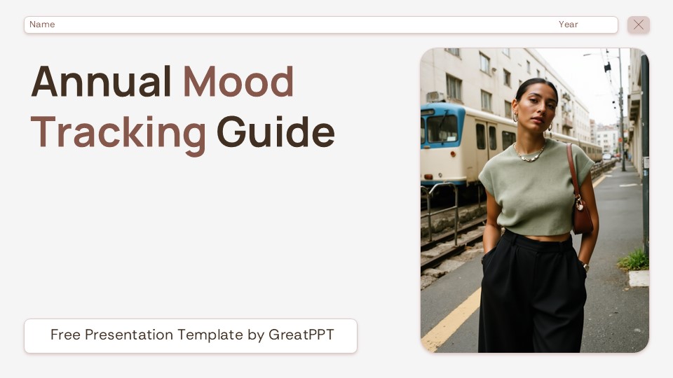 Free Annual Mood Tracking Guide Powerpoint Template 1