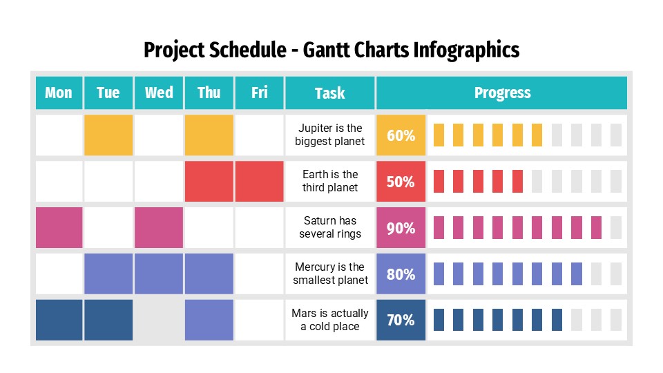 Free Gantt Charts Infographics For Powerpoint & Google Slides 21