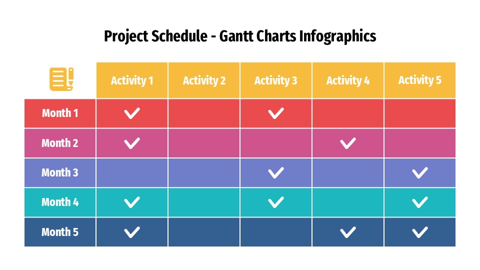 Free Gantt Charts Infographics For Powerpoint & Google Slides 28