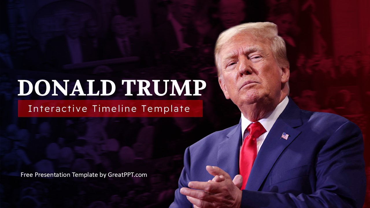 Free Interactive Donald Trump Timeline Powerpoint Template 1