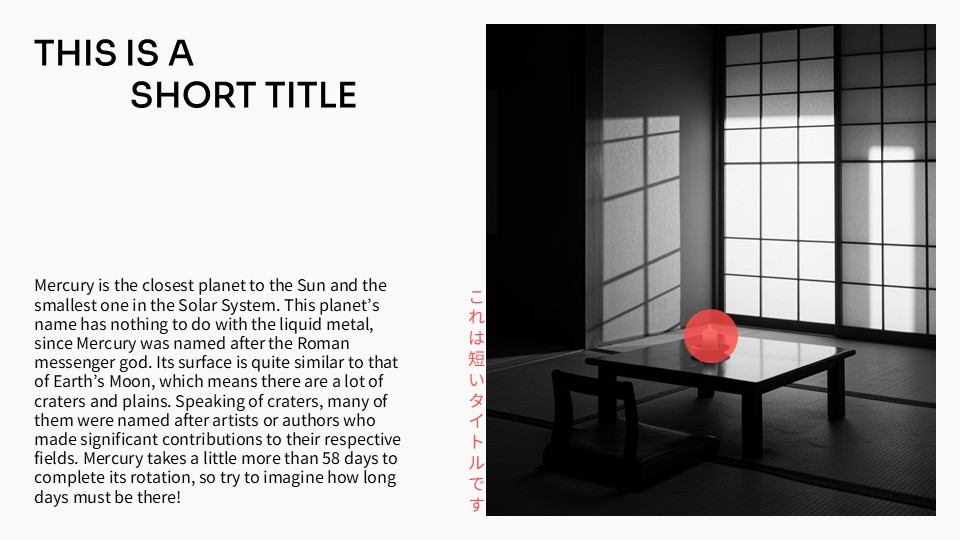Free Japanese Minimal Design Presentation Template 5