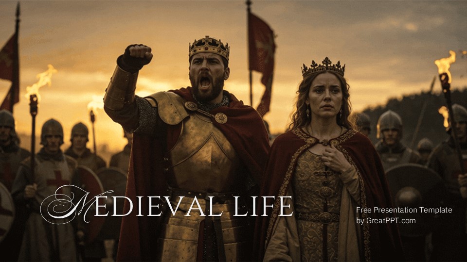 Free Medieval Life Powerpoint Template & Google Slides Theme 1