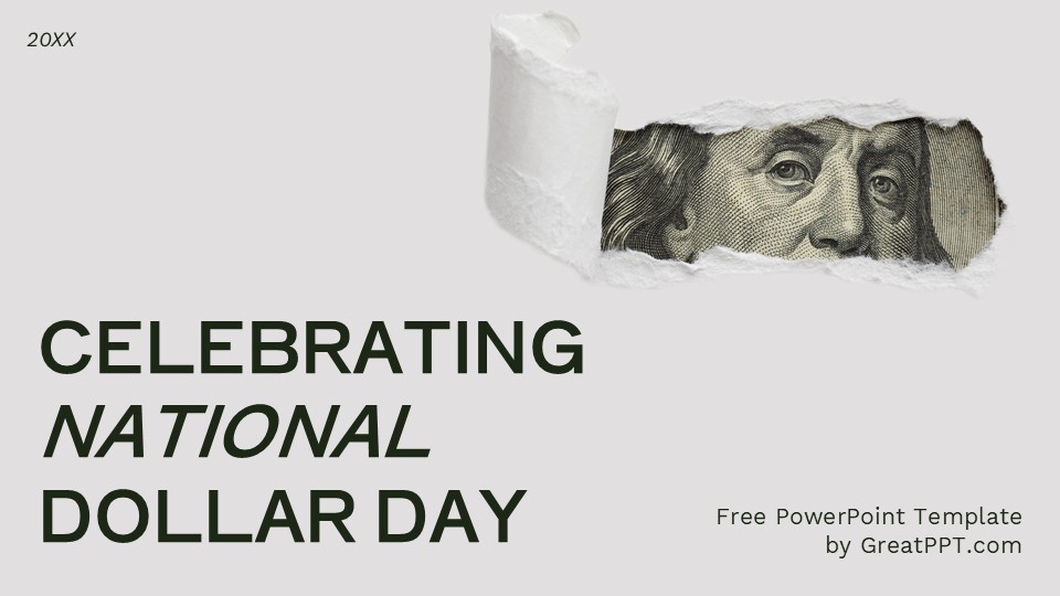Free National Dollar Day Powerpoint Template 1