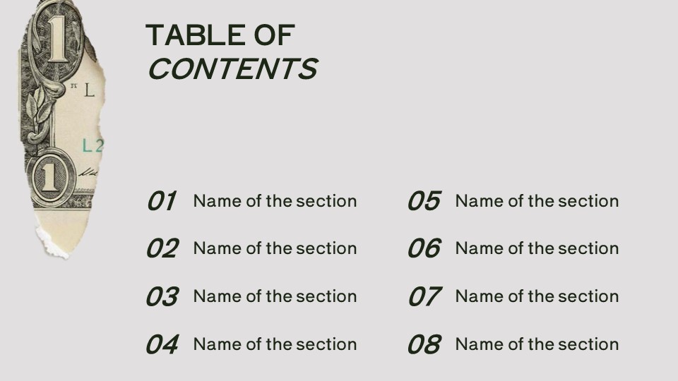 Free National Dollar Day Powerpoint Template 2