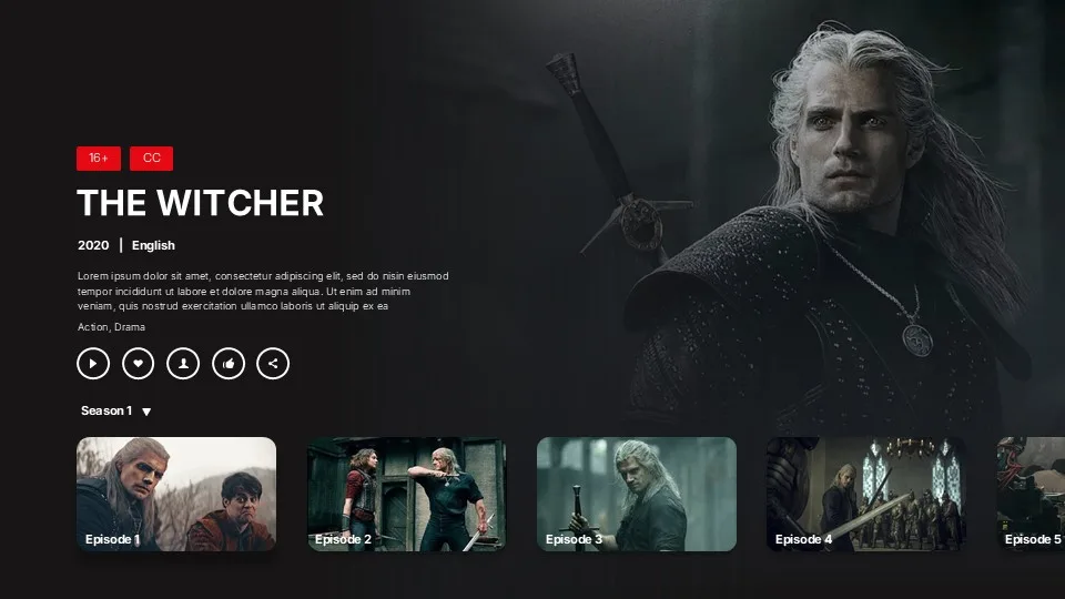 Free Netflix Template Powerpoint Template & Google Slides Theme 6