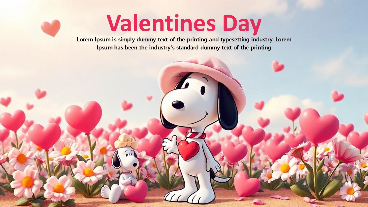 Free Snoopy Valentine's Day Powerpoint Template 1