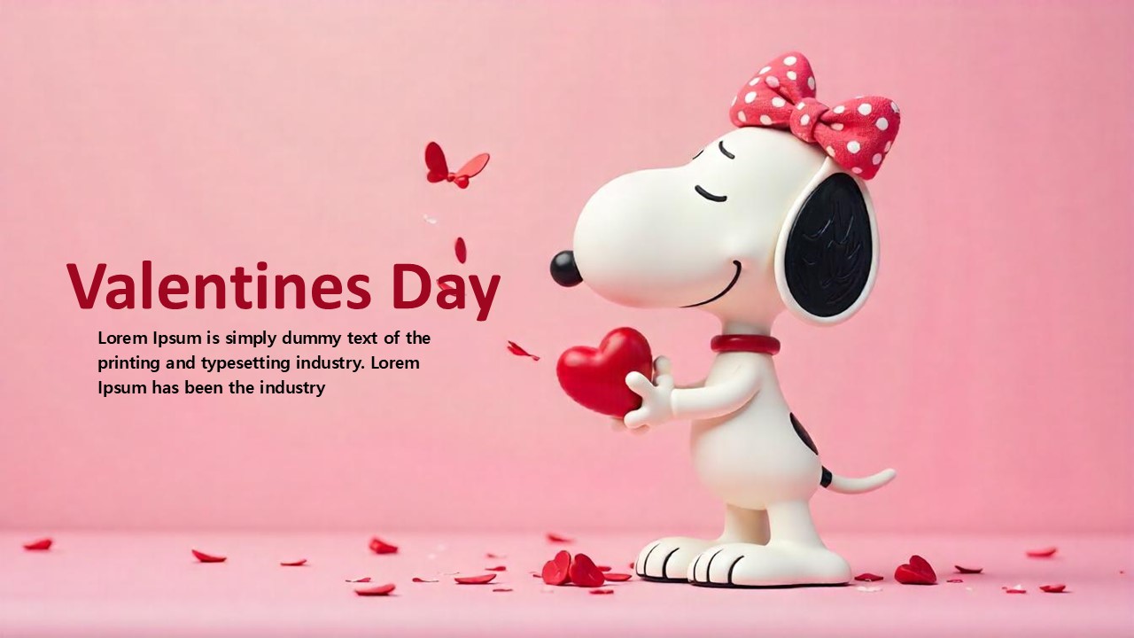 Free Snoopy Valentine's Day Powerpoint Template 2