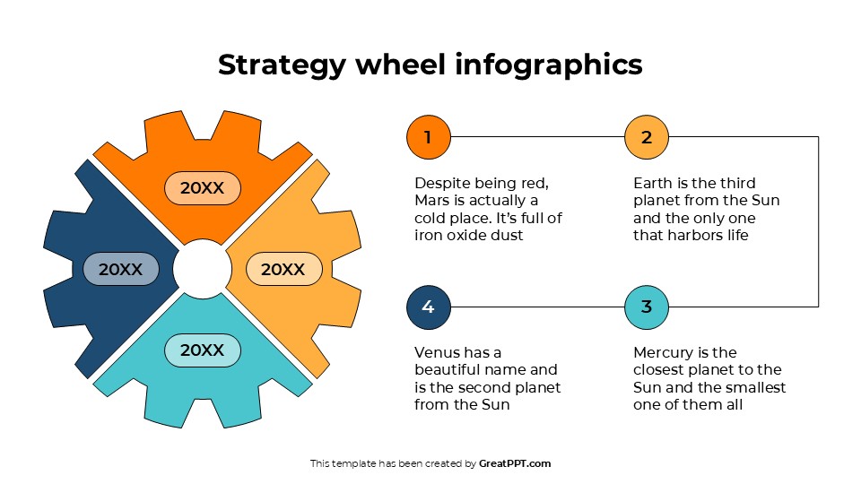 Free Strategy Wheel Infographics For Powerpoint & Google Slides 6