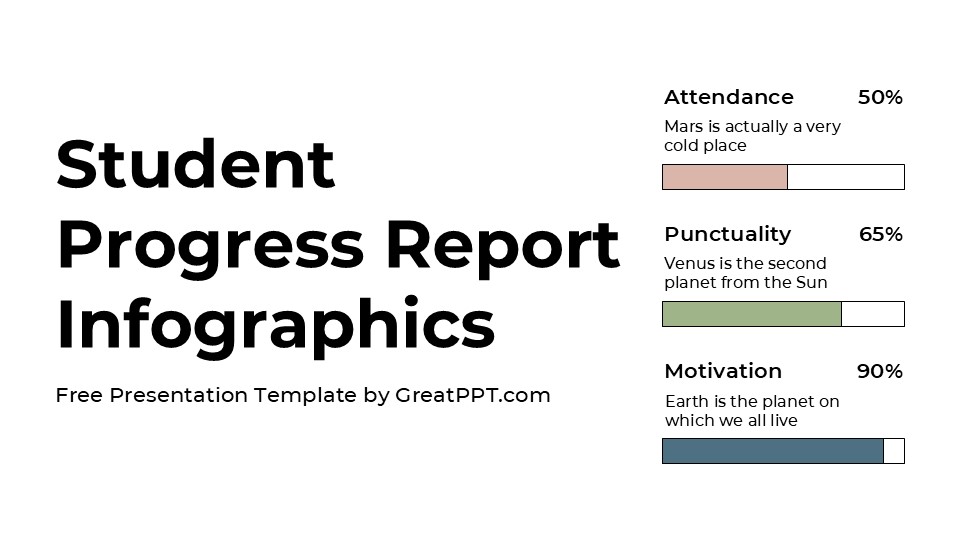 Free Student Progress Report Infographics 1