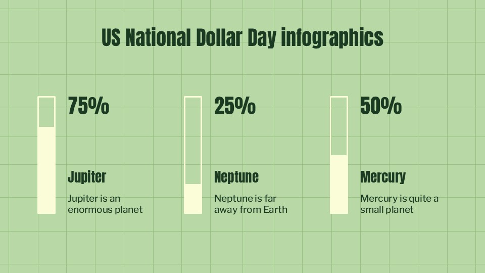 Free Us National Dollar Day Infographics For Powerpoint 3