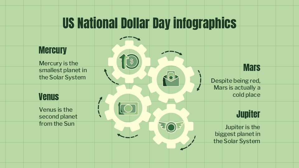 Free Us National Dollar Day Infographics For Powerpoint 8