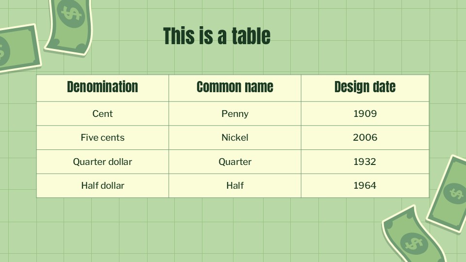 Free Us National Dollar Day Powerpoint Minitheme 15