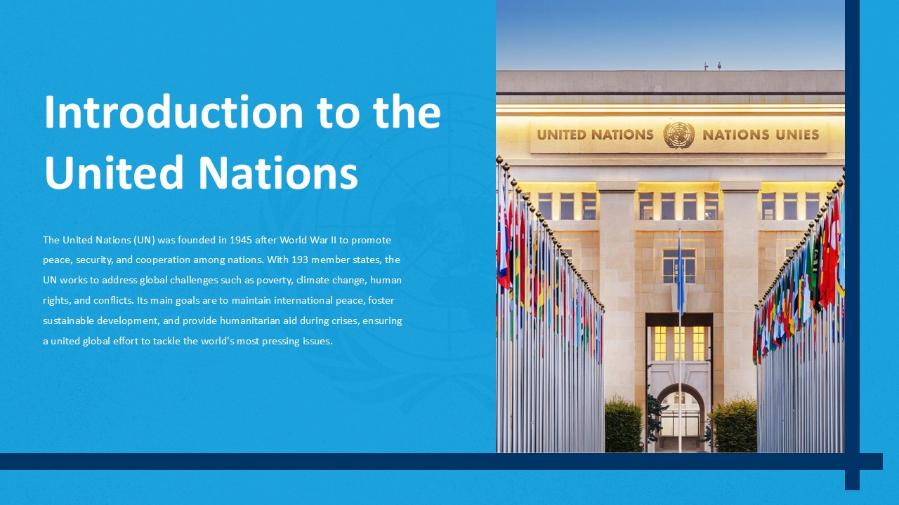 Free United Nations Presentation Template Powerpoint & Slides 2