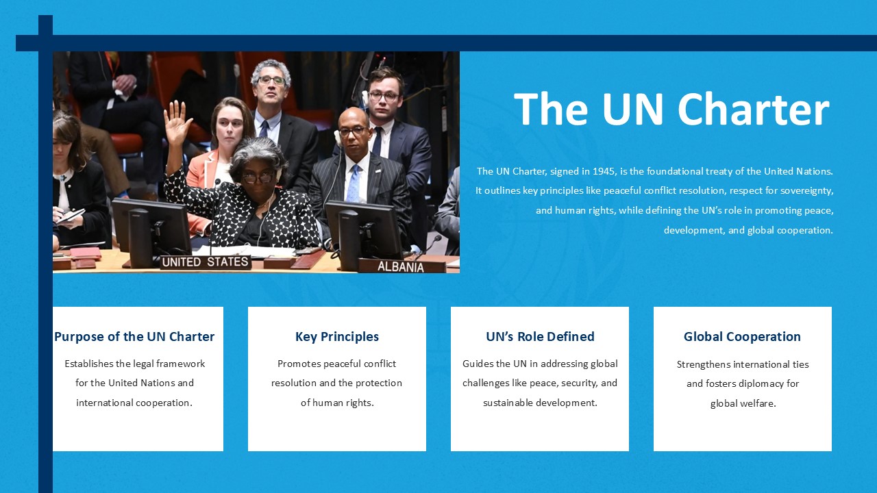 Free United Nations Presentation Template Powerpoint & Slides 3