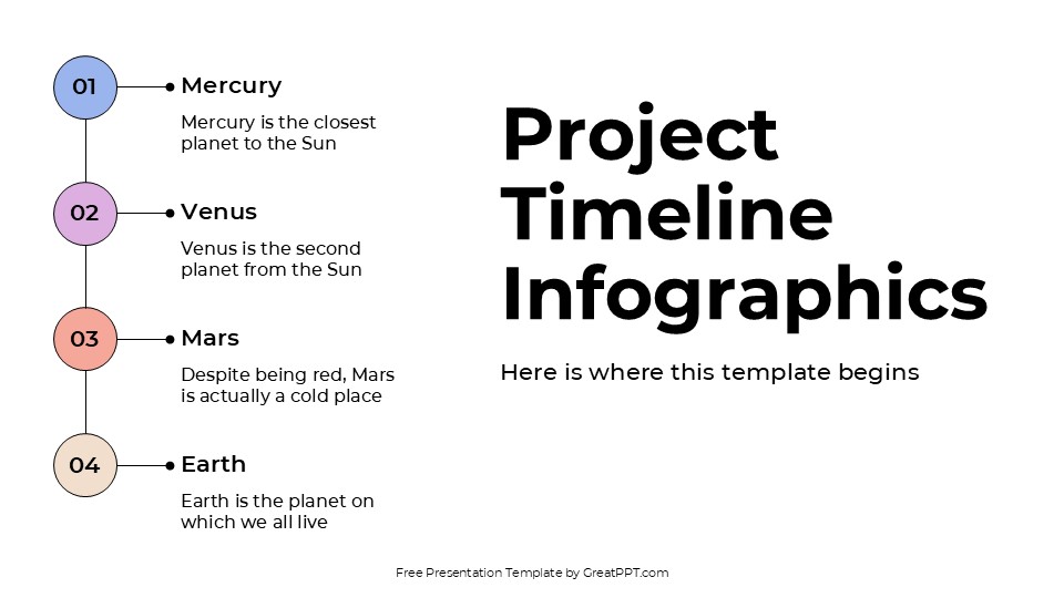 Simple Project Timeline Infographics For Powerpoint & Gg Slides 1