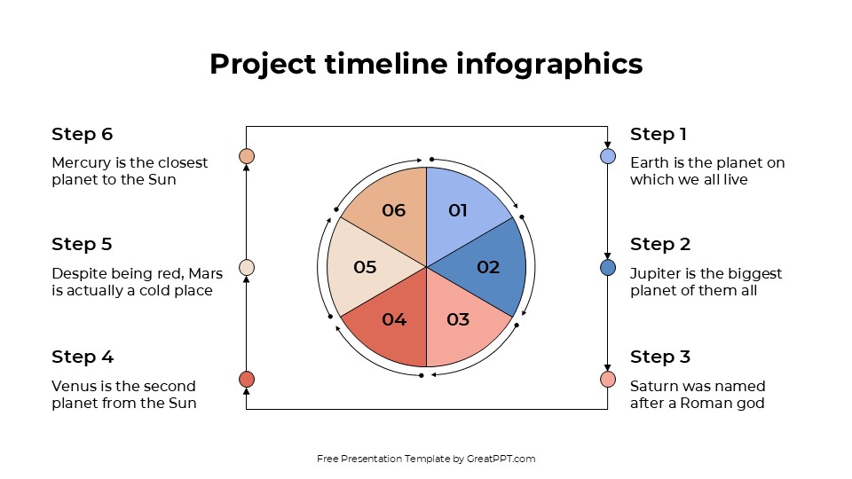 Simple Project Timeline Infographics For Powerpoint & Gg Slides 6
