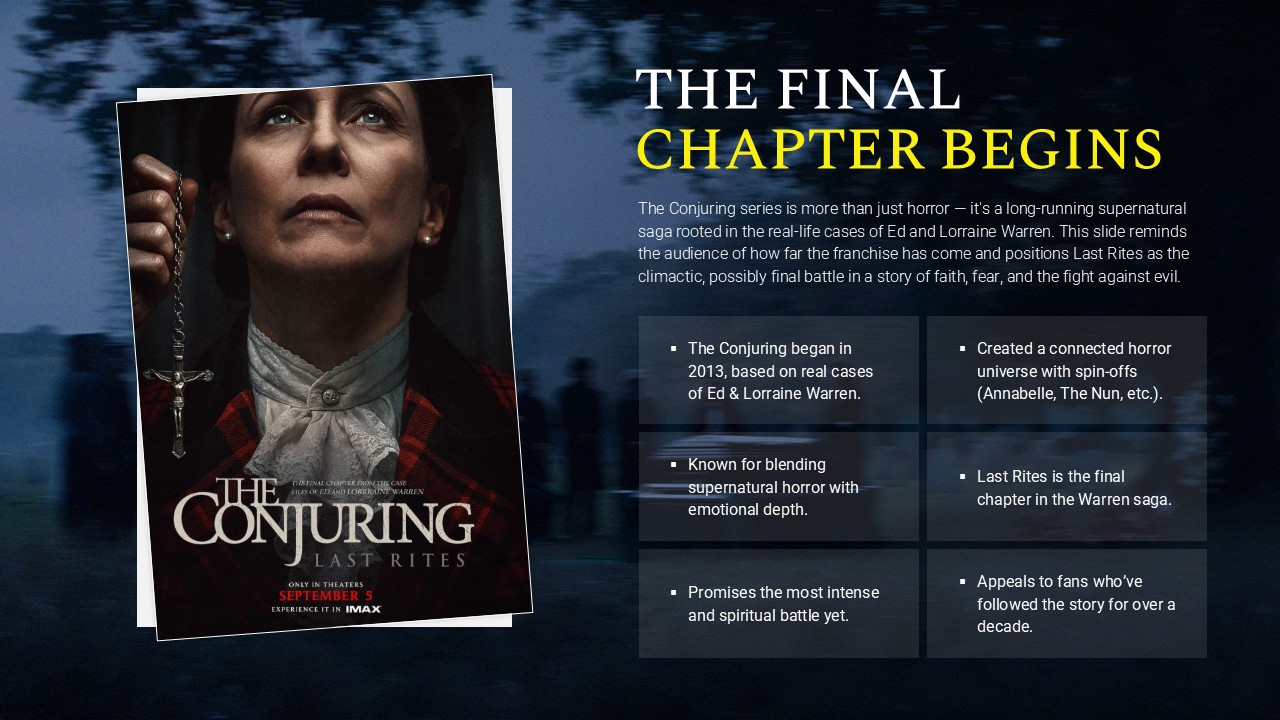 The Conjuring Last Rites Powerpoint Template 2