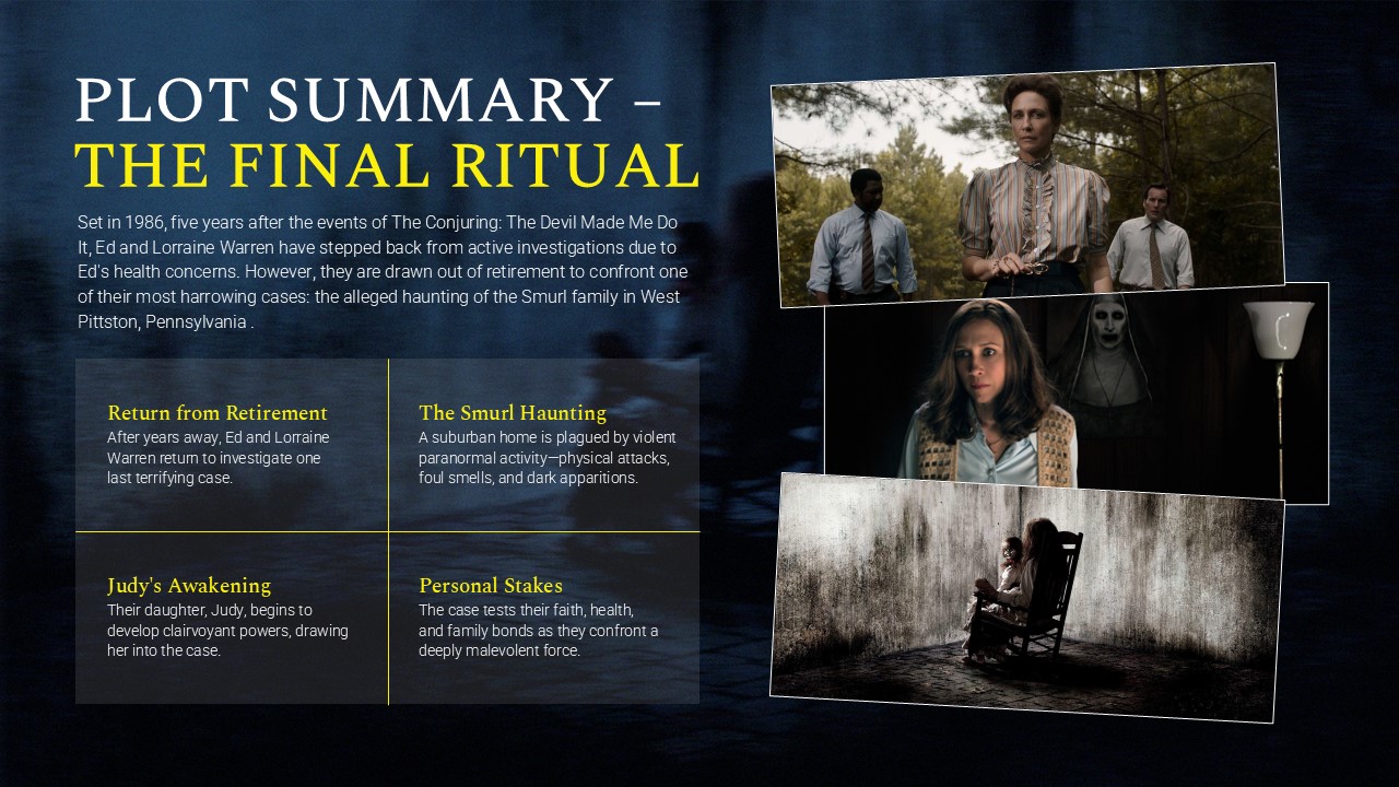 The Conjuring Last Rites Powerpoint Template 3