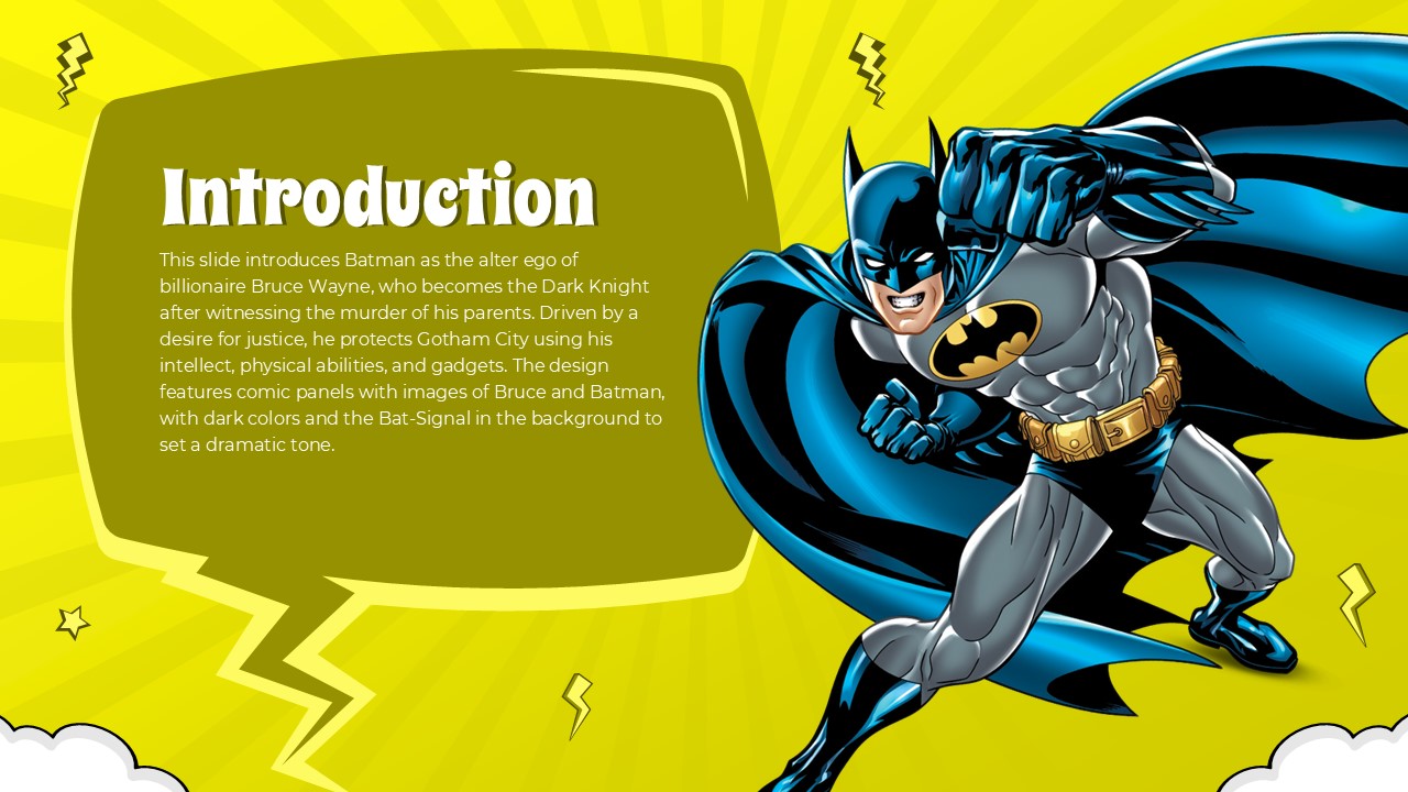 Batman Comic Style Powerpoint Template 2