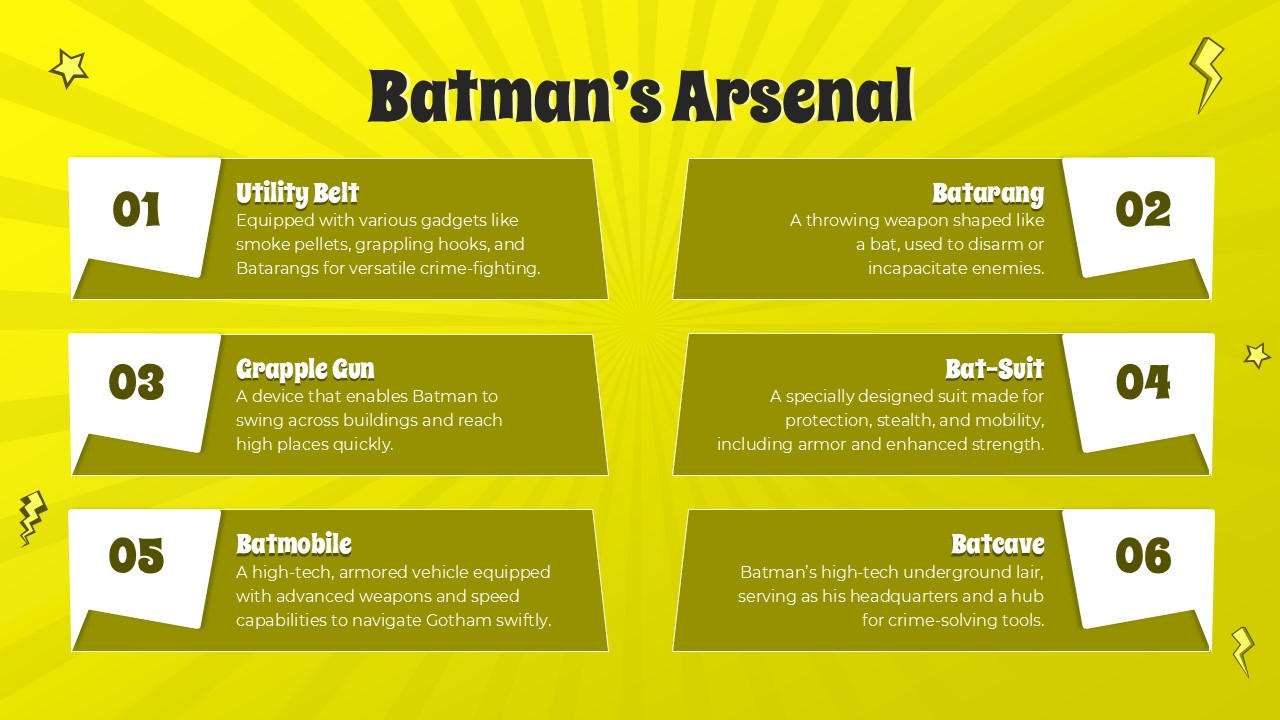 Batman Comic Style Powerpoint Template 4