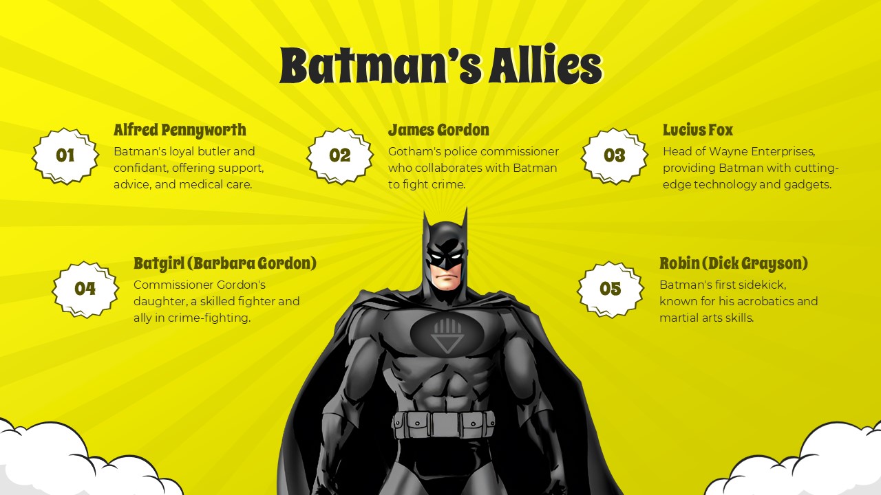 Batman Comic Style Powerpoint Template 8