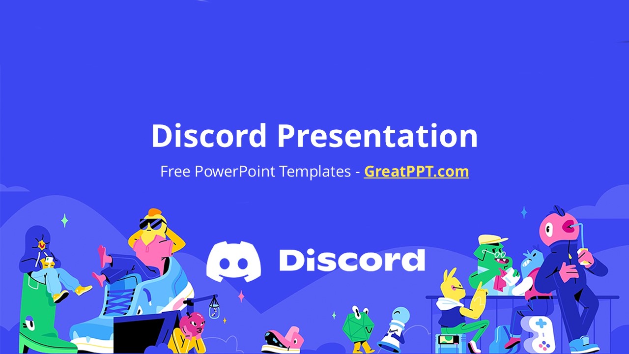 Blue Discord Powerpoint Template 1