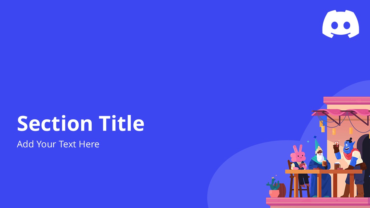 Blue Discord Powerpoint Template 3