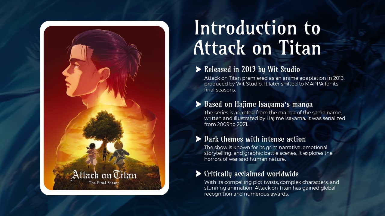 Free Attack On Titan Anime Powerpoint Template 2