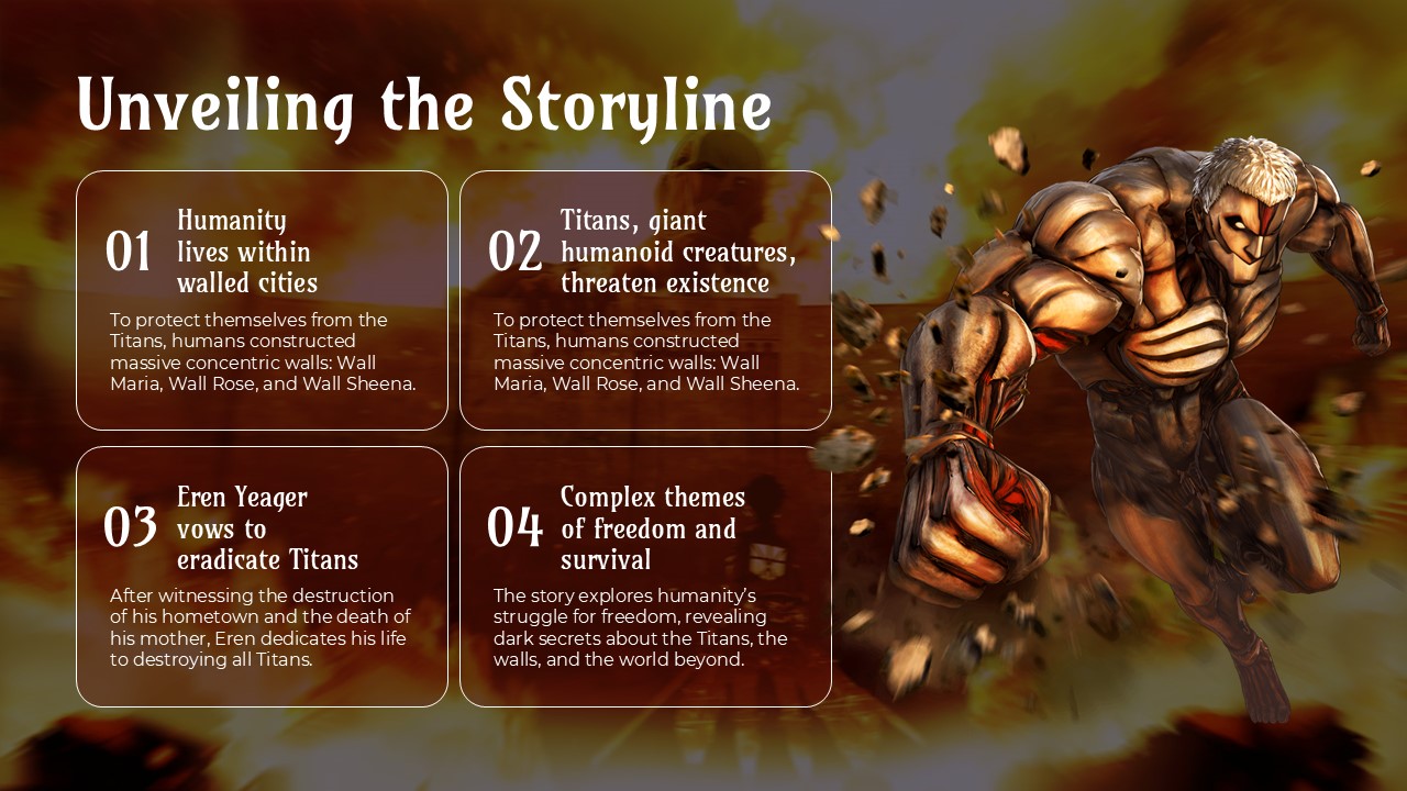 Free Attack On Titan Anime Powerpoint Template 3