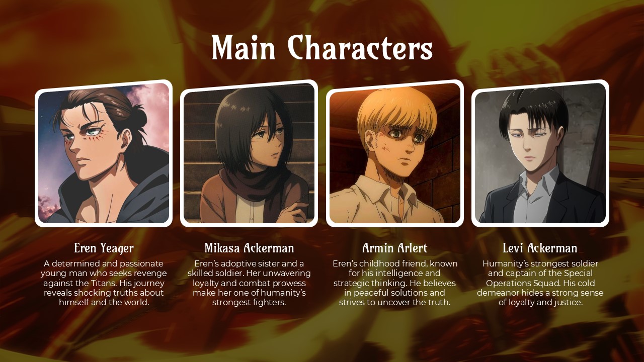 Free Attack On Titan Anime Powerpoint Template 4