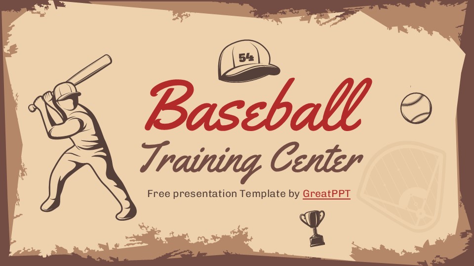 Free Baseball Training Center Presentation Template 1