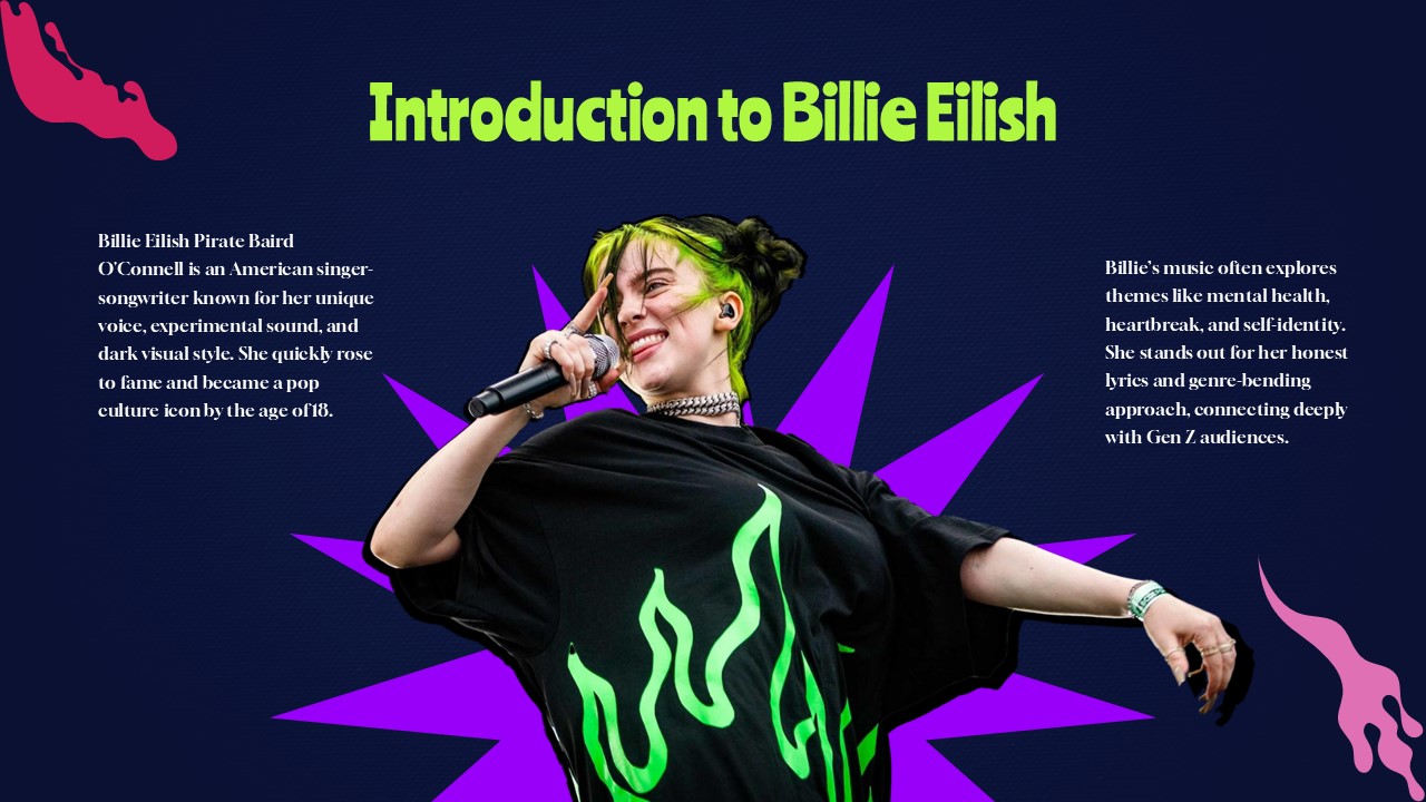 Free Billie Eilish Powerpoint Template And Google Slides Theme 2