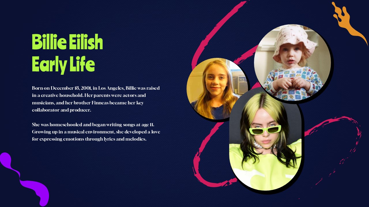 Free Billie Eilish Powerpoint Template And Google Slides Theme 3