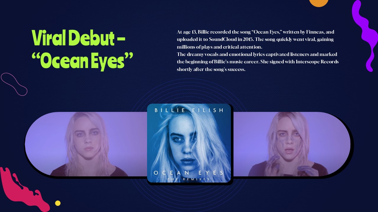 Free Billie Eilish Powerpoint Template And Google Slides Theme 4