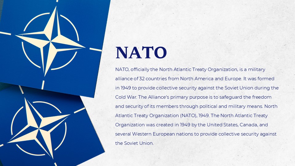 Free Blue Nato Presentation Template 2