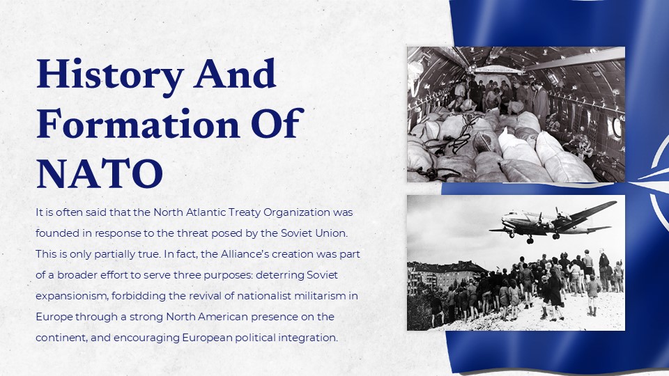 Free Blue Nato Presentation Template 3